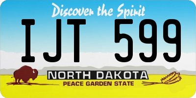 ND license plate IJT599
