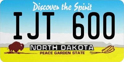 ND license plate IJT600