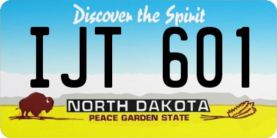 ND license plate IJT601