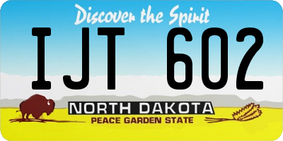 ND license plate IJT602