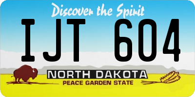 ND license plate IJT604