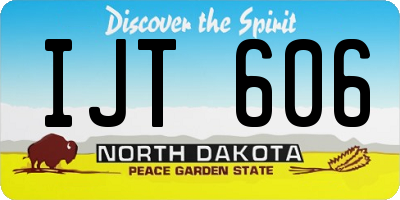 ND license plate IJT606