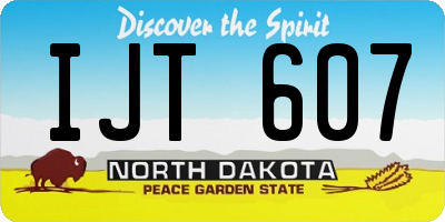 ND license plate IJT607