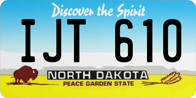 ND license plate IJT610