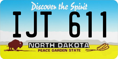 ND license plate IJT611