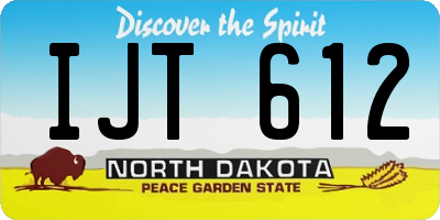 ND license plate IJT612