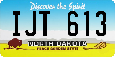 ND license plate IJT613
