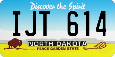 ND license plate IJT614