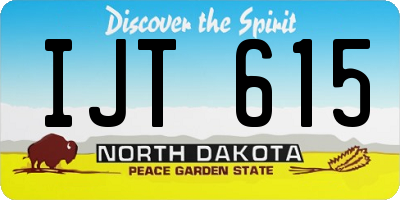 ND license plate IJT615