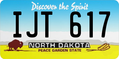 ND license plate IJT617