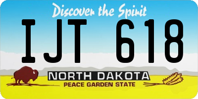 ND license plate IJT618