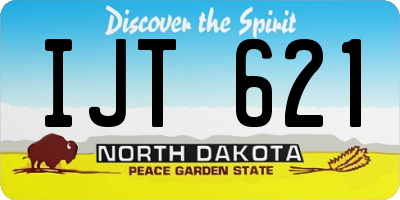 ND license plate IJT621
