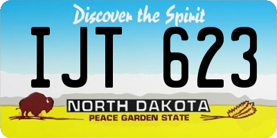 ND license plate IJT623