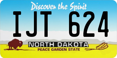 ND license plate IJT624