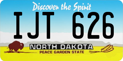 ND license plate IJT626