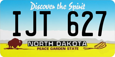 ND license plate IJT627