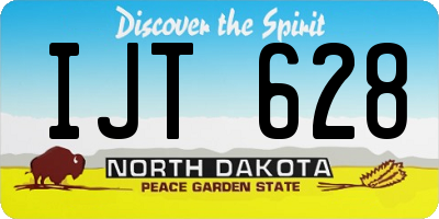 ND license plate IJT628