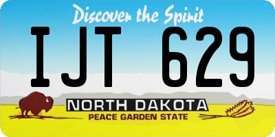 ND license plate IJT629