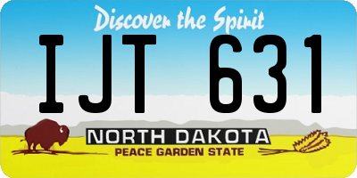 ND license plate IJT631