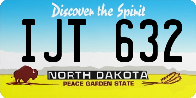 ND license plate IJT632
