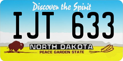 ND license plate IJT633
