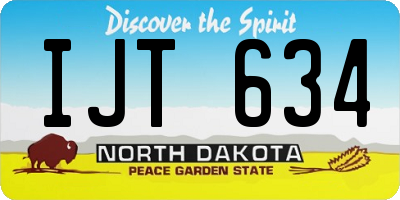 ND license plate IJT634
