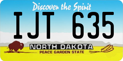 ND license plate IJT635