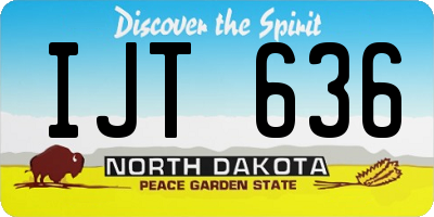 ND license plate IJT636