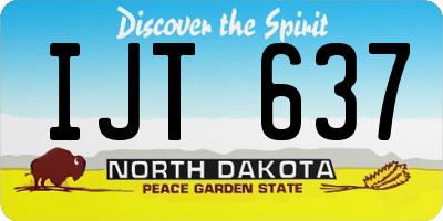 ND license plate IJT637