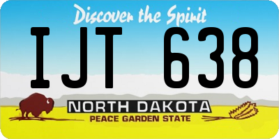 ND license plate IJT638