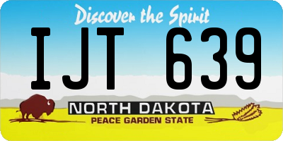 ND license plate IJT639