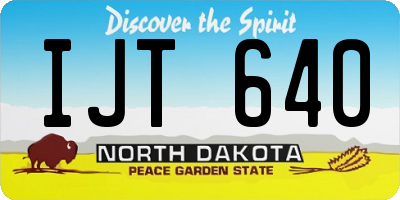 ND license plate IJT640