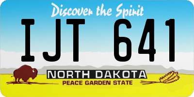 ND license plate IJT641