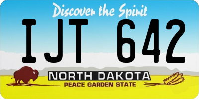 ND license plate IJT642