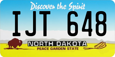 ND license plate IJT648