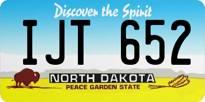 ND license plate IJT652