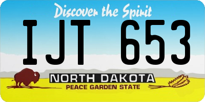 ND license plate IJT653
