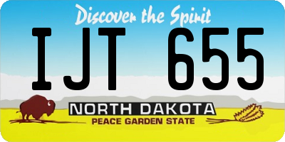 ND license plate IJT655