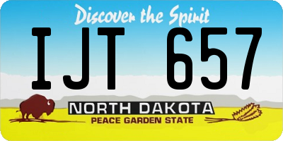 ND license plate IJT657