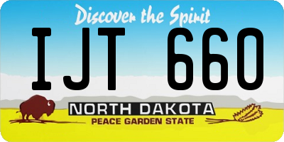 ND license plate IJT660