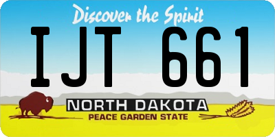 ND license plate IJT661