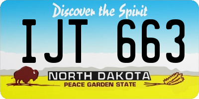 ND license plate IJT663