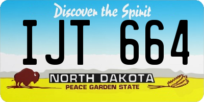 ND license plate IJT664
