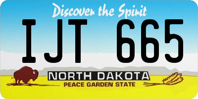 ND license plate IJT665