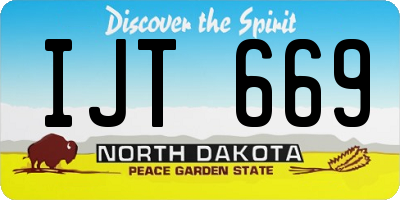 ND license plate IJT669