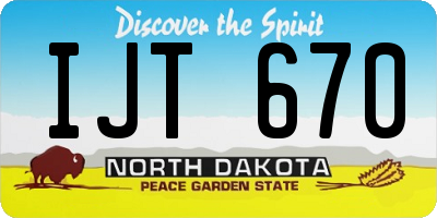ND license plate IJT670