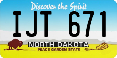ND license plate IJT671