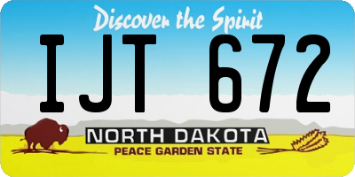 ND license plate IJT672