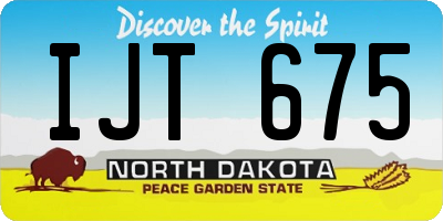 ND license plate IJT675