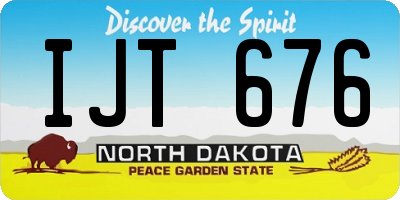 ND license plate IJT676